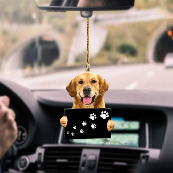 golden retriever fly with bubbles hanging ornament dog ornament coolspod