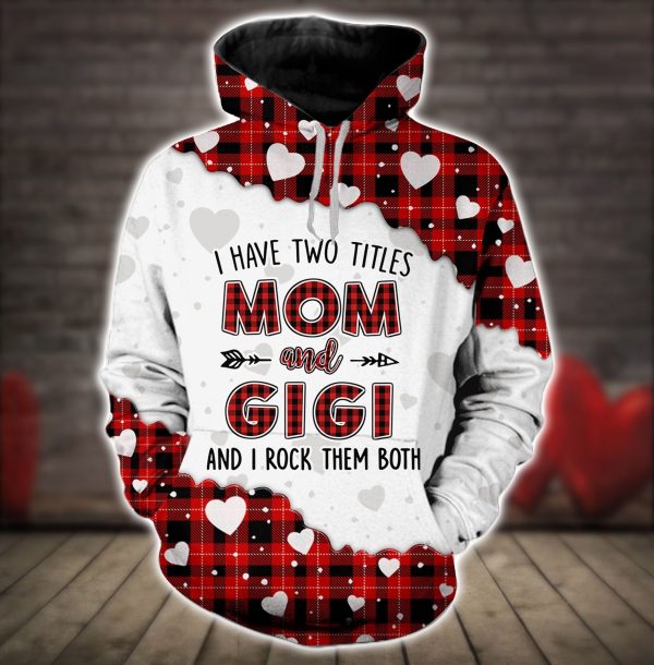 two titles mom gigi christmas hoodie