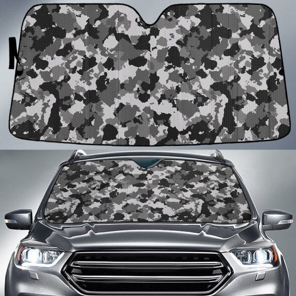 hydro dipping film black grey camo pattern printed car sun shades cover auto windshield coolspod