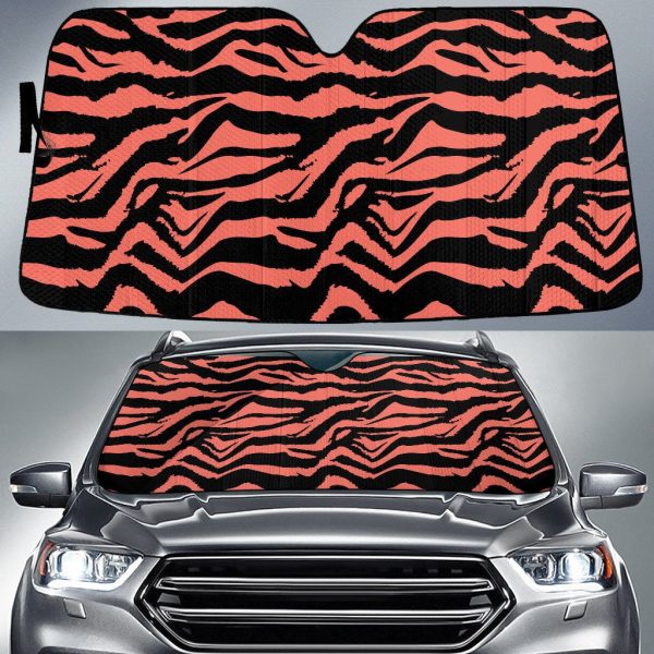 red and black zebra skin texture car sun shades cover auto windshield coolspod
