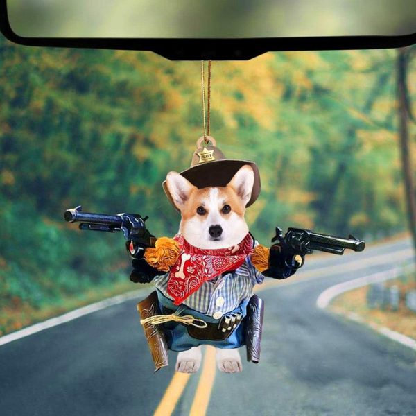 corgi car hanging ornament dog interior ornament for auto