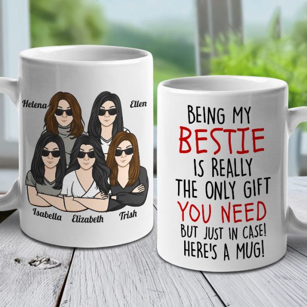 you and i are besties personalized mug