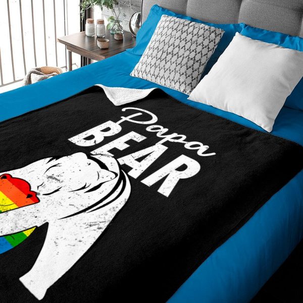lgbtq blankets papa bear gay pride rainbow blanket lgbt dad camping blanket for gay lesbian