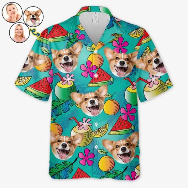 custom photo forget the city and run to the sun dog cat personalized custom unisex tropical hawaiian aloha shirt summer vacation gift gift for pet owners pet lovers