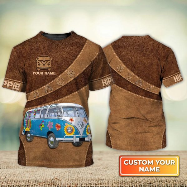 custom 3d all over print blue hippie car shirt hippie shirt men women hippie christmas gift