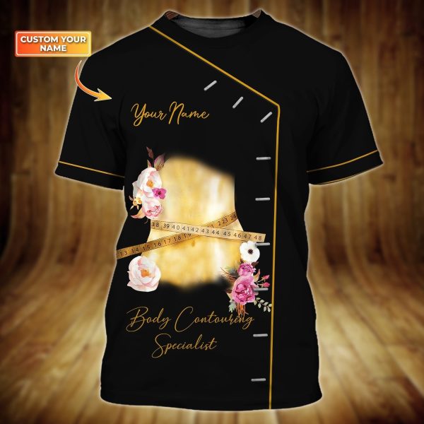 personalized 3d tshirt tad body contouring specialist black shirt