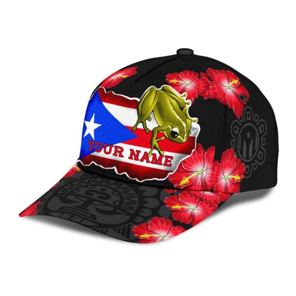 puerto rico baseball cap with hibiscus pattern puerto rico cap for men and women