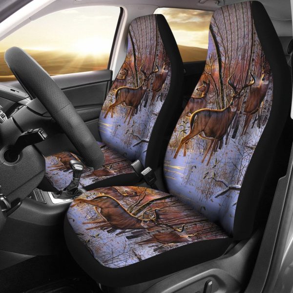 winter deer car seat cover front seat cover for a car with lovely deer