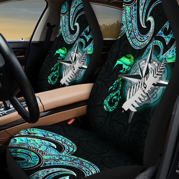3d seat covers for car aotearoa new zealand maori shell compass kiwi and manaia car seat cover