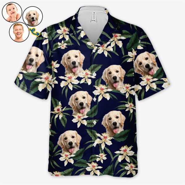 custom photo welcome to the dog days of summer dog cat personalized custom unisex tropical hawaiian aloha shirt summer vacation gift gift for pet owners pet lovers