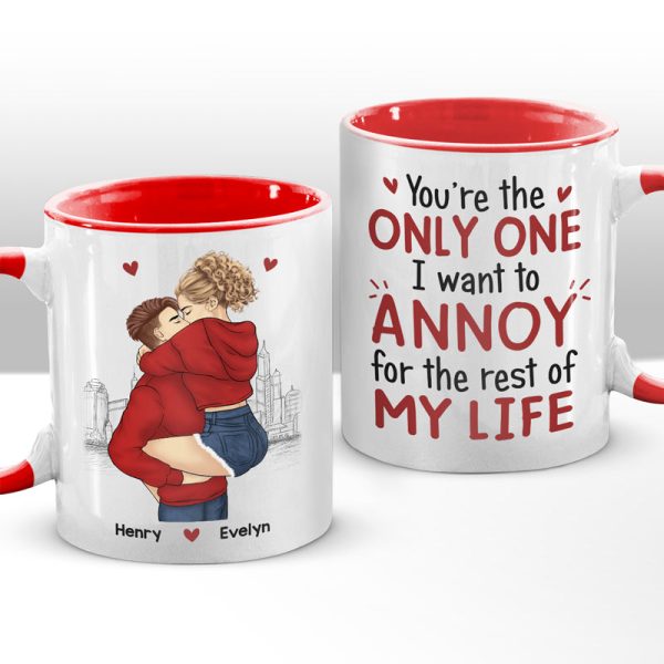 you are the only one i want to annoy couple personalized custom accent mug christmas gift for husband wife anniversary
