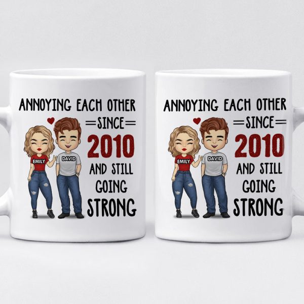 growing old together stay young at heart couple personalized custom mug gift for husband wife anniversary