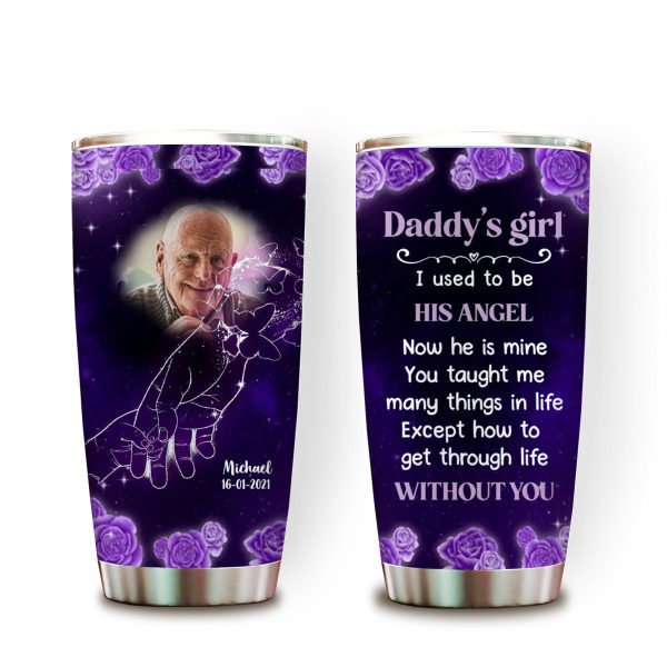 life without you personalized photo tumbler memorial