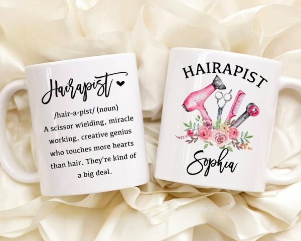 hairapist mug personalized coffee mug for hairstylist birthday gift for hair dresser christmas gift for friend hairapist definition