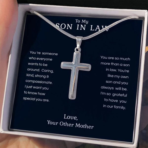 to my son in law cross necklace from mother in law gift for son in law son in law birthday gift