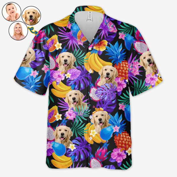 custom photo in the mood for summer dog cat personalized custom unisex tropical hawaiian aloha shirt summer vacation gift gift for pet owners pet lovers