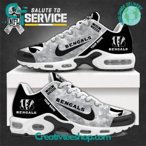 Cincinnati Bengals Arctic Camo 2024 Salute to Service Air Cushion Sport Shoes
