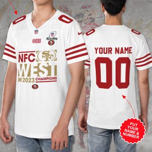 sportwearmerch san francisco 49ers nfl personalized v neck football jersey sport gifts for fan vis01.jpeg